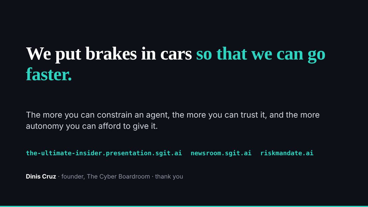 The slide: Brakes, and go build