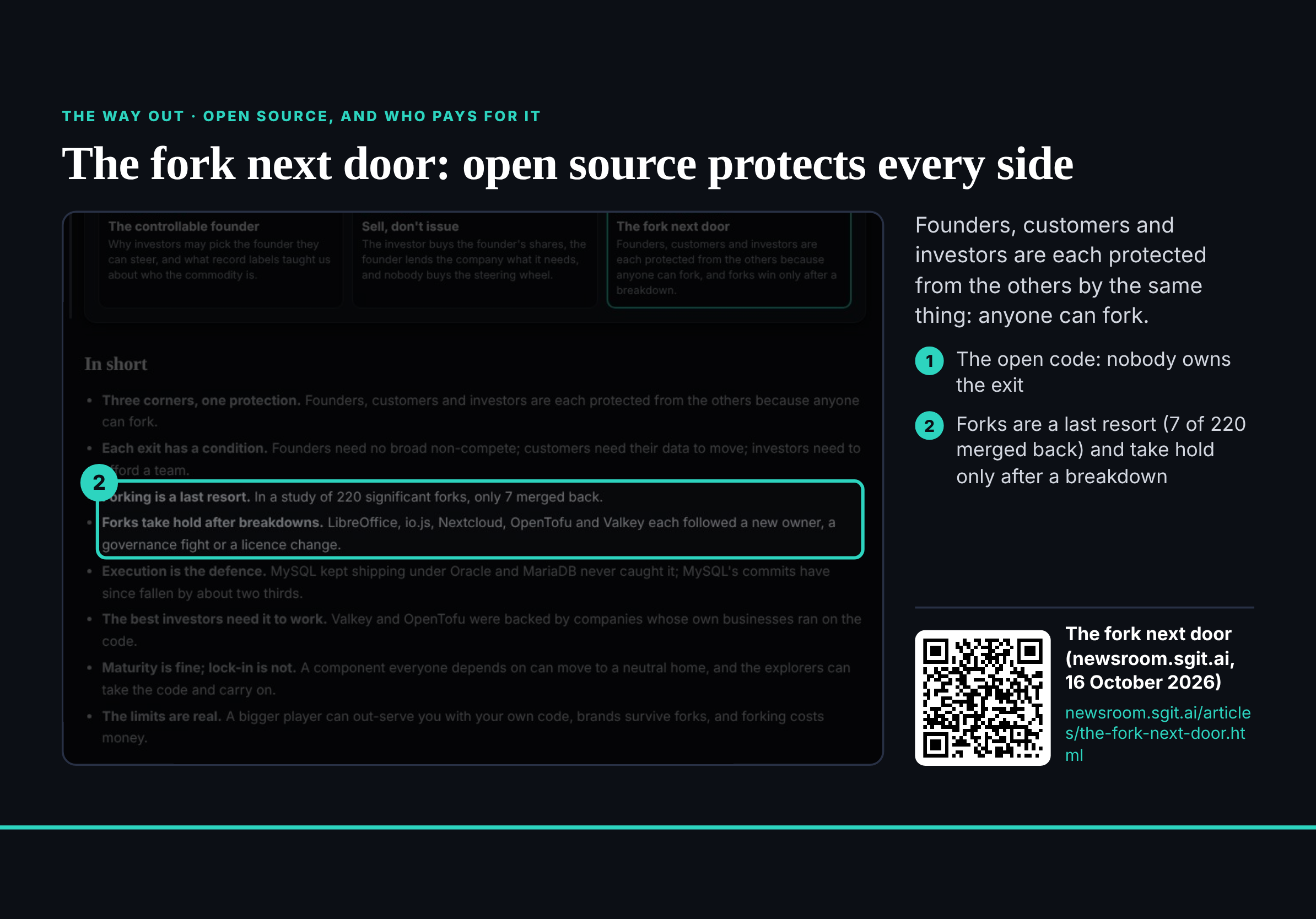 The fork next door on an iPad